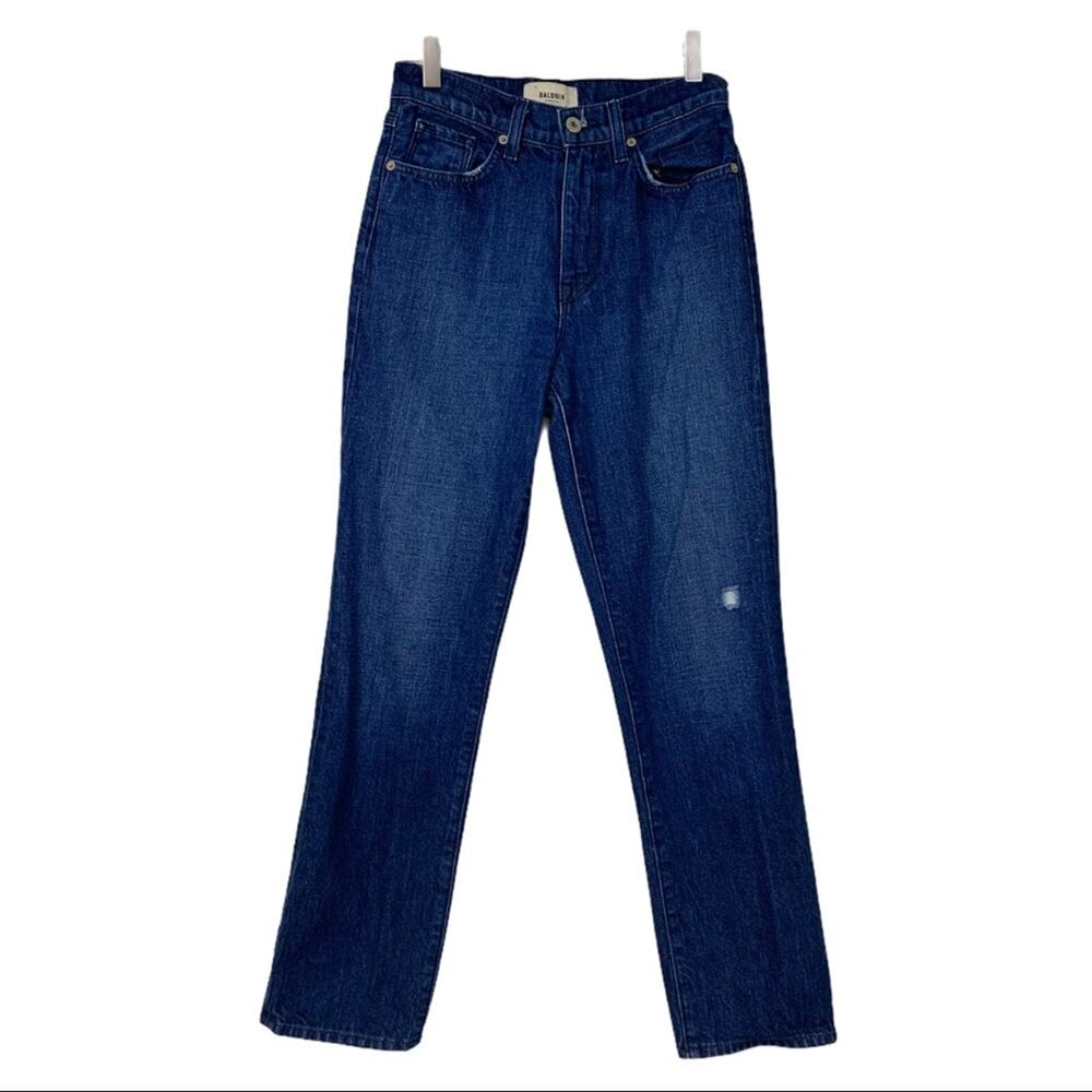 Baldwin Kansas City Therese High Rise Dark Wash Straight Leg Jeans Size 25